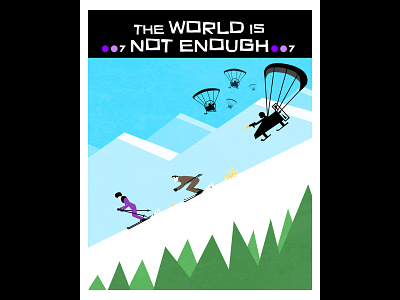 THE WORLD IS NOT ENOUGH caricature character design design illustration james bond saul bass vector