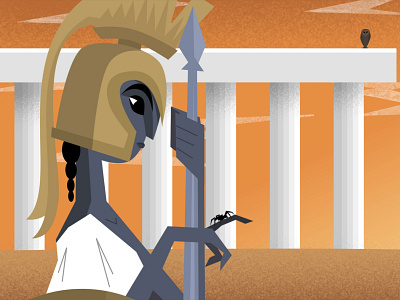 ATHENA greek mythology illustration vector