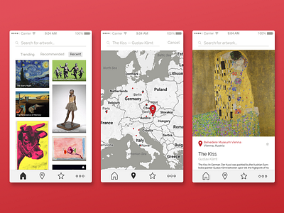 Where Art Thou app art iphone map mobile recent search the kiss ui where art thou