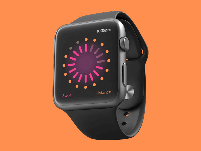 Apple Watch after effects apple watch data visualization distance steps