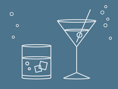 Cocktails bubbles cocktail illustration illustrator martini