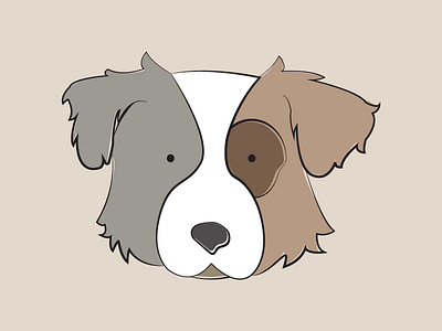 Dog Head animal dog illustration puppy