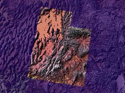 Stylizing a map of Utah map purple utah