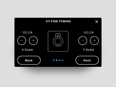 X - Y Axis Fine Tuning 3d 3d printer 3d printing dark mode design diagram formlabs interface ui ux