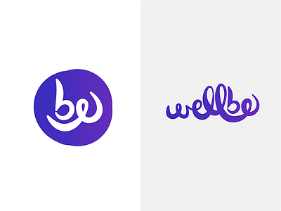 Well Be branding lettering logo type vector