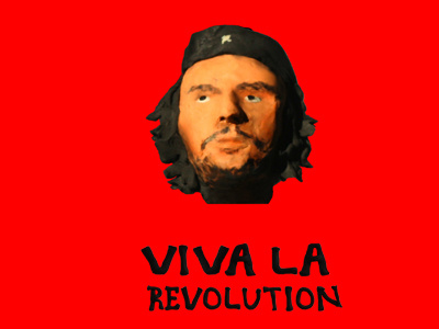 Che Poster Sculpted Text