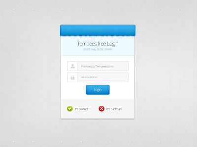 Free login box template