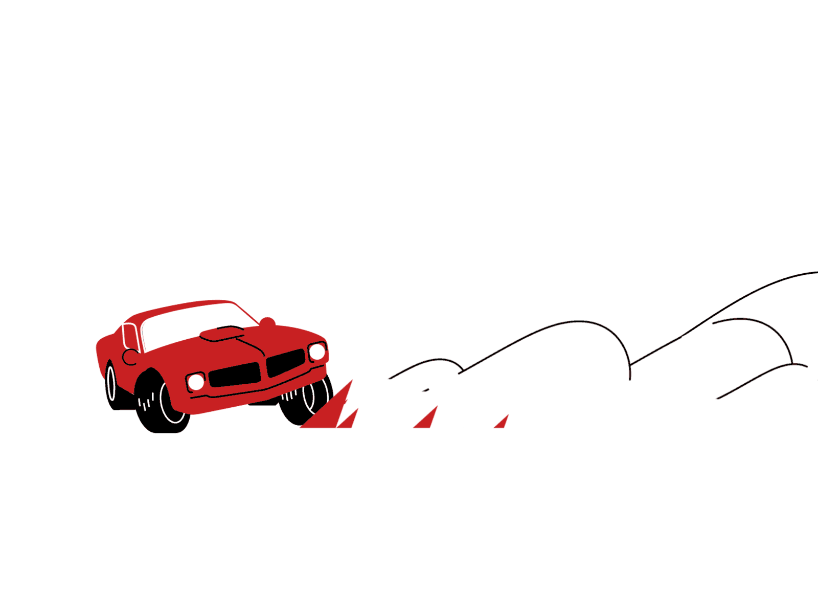 Rrrawr! ae after effect animation burnout cel classic donuts drift firebird frame by frame mograph motion muscle car