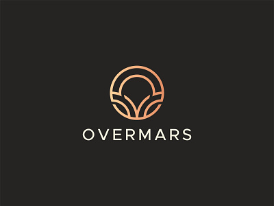 Overmars branding elegant geometric gold identity initials letter o line logo monogram monoline outline premium