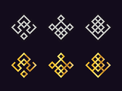 Geometric Logo Set 1 brand geometric gold identity line logo