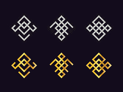 Geometric Logo Set 2 brand geometric gold identity line logo