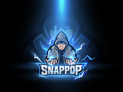 Snappop Logo blue character electric esports hiphop hoodie logo thunder