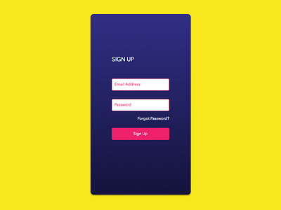 Daily UI #001: Sign up dailyui signup