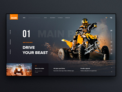 SQUADRO Website Concept bike dailyui design dribbble debut interace quad bike ui ui ux design ux web web design website