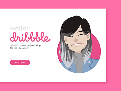 Hello Dribbble! debut design illustration portrait profile