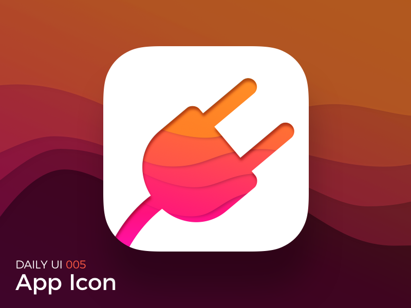 App Icon waves gradient logo icon app dailyui