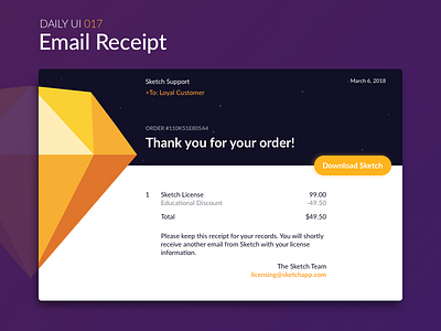 Email Receipt