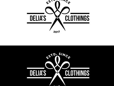 Logo Desisn for Delia's Clothing bibobrastudios design designer flat icon logo logo creative minimal moddern typography
