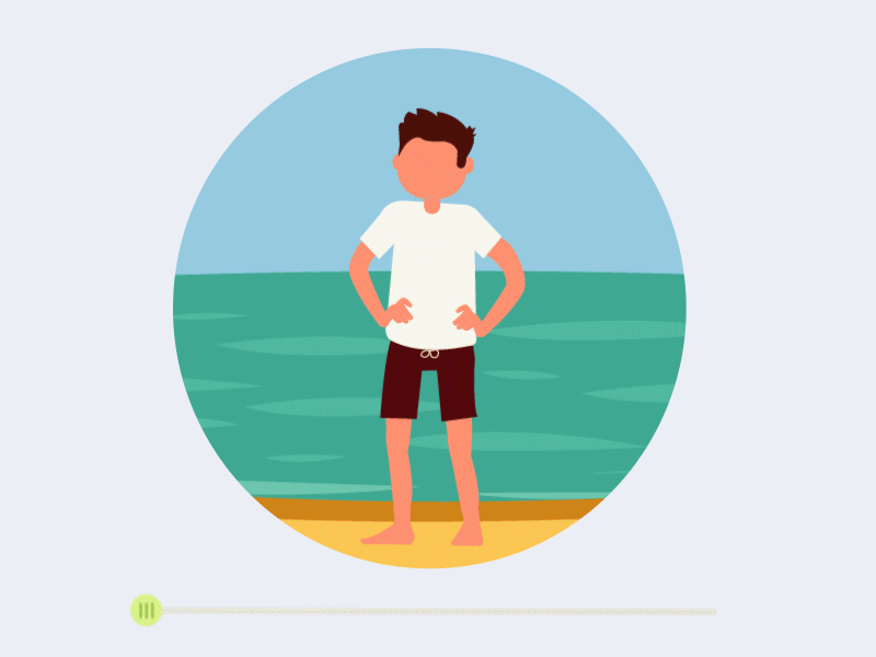 Changing Clothes 2d ae after animation art beach effects gif graphics illustration motion vector