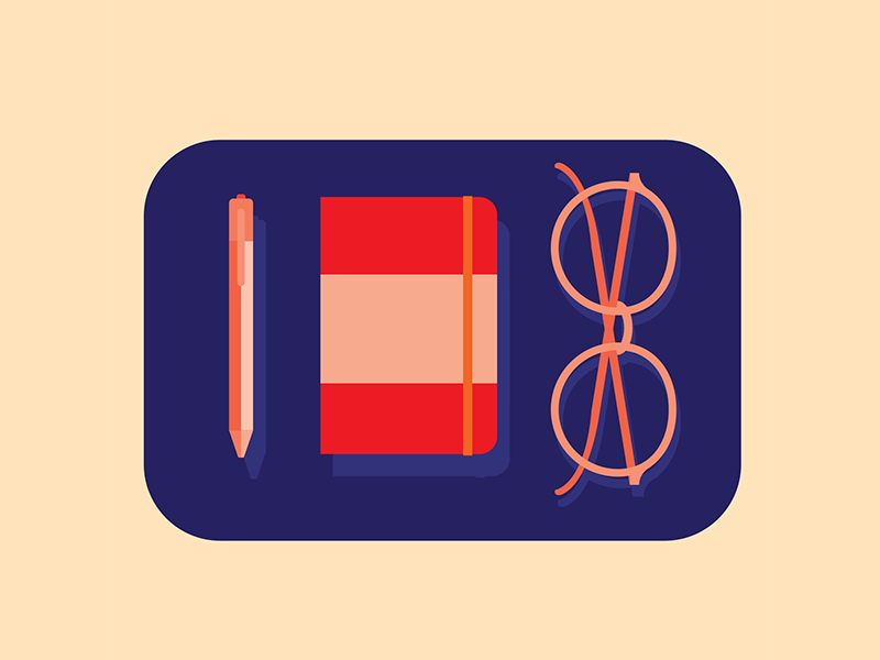 Essentials graphic essentials sketch vector illustration tools. orange design illustration vector glasses