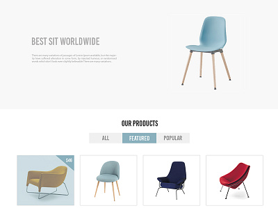 Online Furniture site chair cyan e commerce eshop furniture onlinestore product