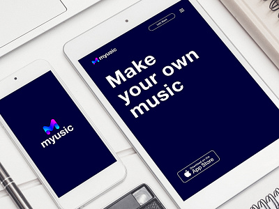 Myusic branding logo design presentation design ui design ux design