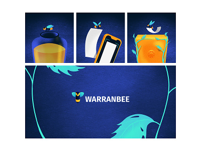 Warranbee Project branding design flat illustration logo logo design minimal product design ui design vector