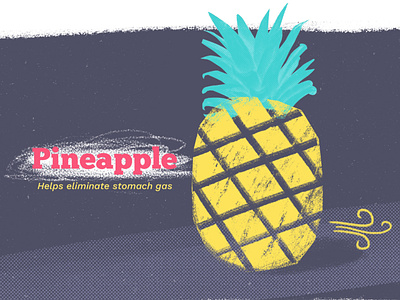 Pineapple gas collage color colors design fact fruit gas graphic illustration pineapple vintage