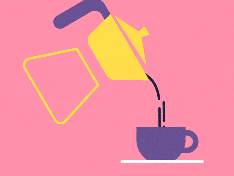 Breakfast 2d animation animation bread breakfast coffee cup illustration morning motion toast