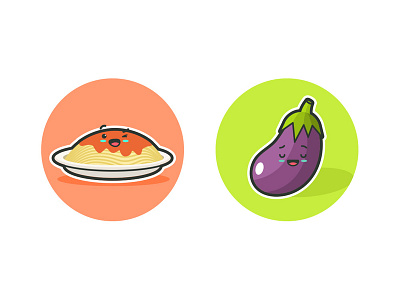 Food characters character color colors design face flat graphic illustration line modern vector