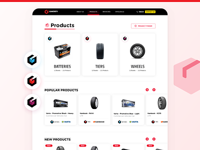 GHATATY Website - Products Page categories design landing page product page products ui ux web web design website website design