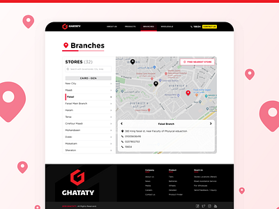 GHATATY Website - Branches Page