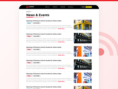 GHATATY Website - News / Events Page