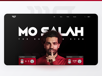 Mo Salah Website (Unofficial) - Header egypt egyptian football liverpool mo salah player ui web website
