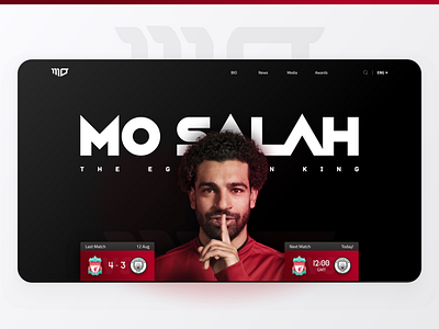 Mo Salah Website (Unofficial) - Header