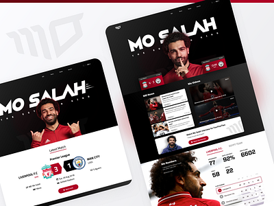 Mo Salah Website (Unofficial) - Landing page