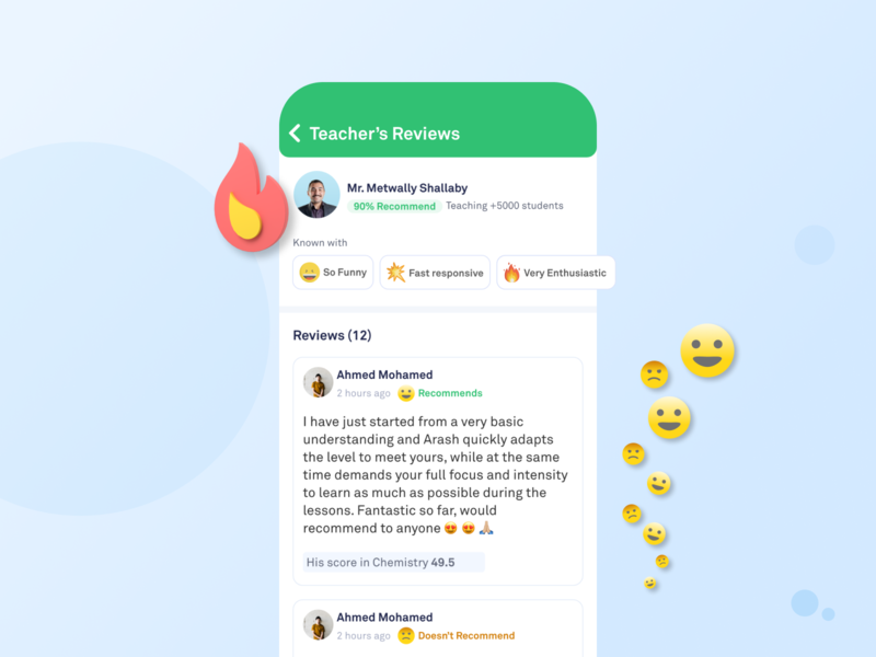 Teacher Reviews - Study Group - Social Learning Platform app education feedback group learn learning mobile mobile ui rating recommendation review reviews social learning student study teacher ui ux