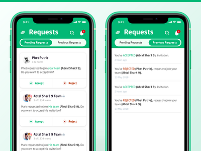 Social Sports App ⚽️ Requests