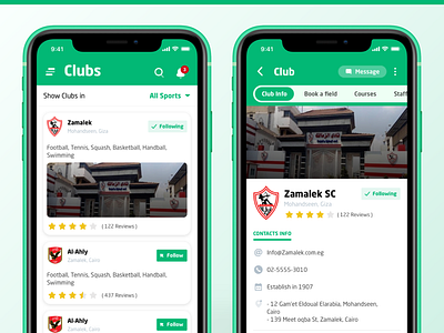 Social Sports App ⚽️ Clubs app club football mobile mobile ui sport ui ux