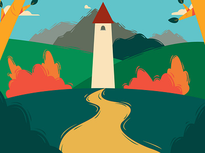 To the tower! adobe illustrator illustration