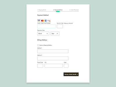 #002 Credit Card Checkout checkout form dailyui ecommerce ui design