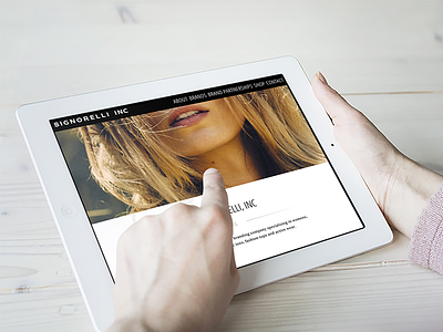 Signorelli, Inc. clean clothing design development elegant fashion homepage ipad simple ui ux women