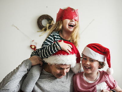 Season greeting coming celebrate christmas family kids photo photography stockphoto
