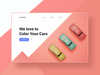 landing page  car coloring companyankur sarkar on dribbble