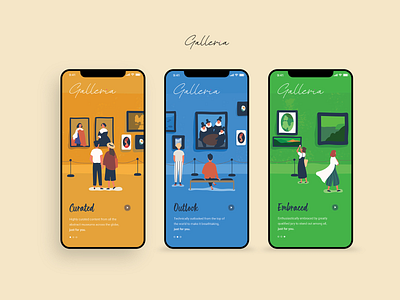 Galleria - Museum App Onboarding UI Concept