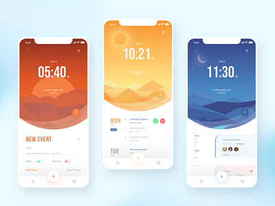 Time Scheduler UI Concept adobexd mobileapp appdesign