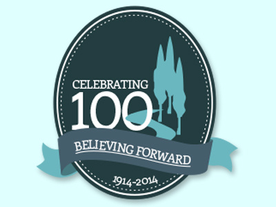 100 Anniversary Logo anniversary badge belief believe church create creative design illustration logo tree wip