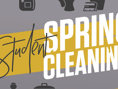 Spring Cleaning church creative design illustrator next gen paint typography wip youth