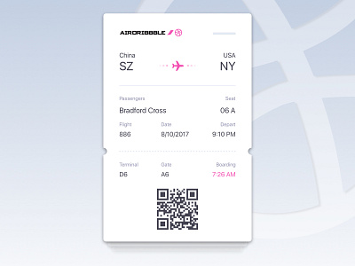 Air tickets air booking card dribbble flight tickets