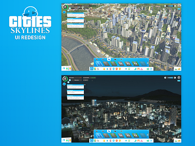 Cities: Skylines - UI Redesign (HUD) game ui hud redesign ui ux